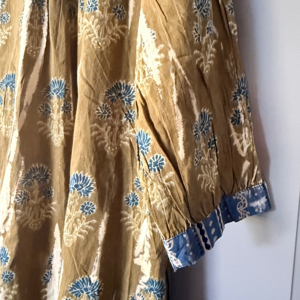 Jaded Gypsy Womens Blissfully Yours Boho Floral Tunic Top, Olive Blue, OS (NWT) - Picture 14 of 15